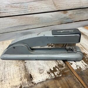 Vintage Swingline Metal Desk Stapler Gray Retro Office Supply